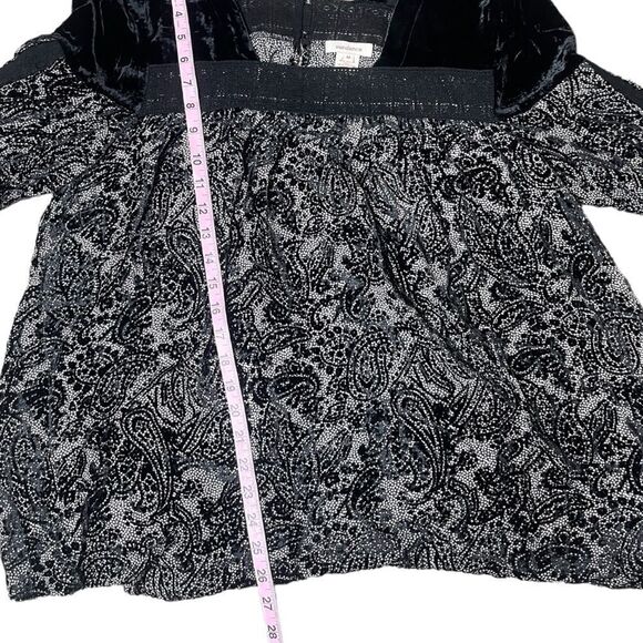 Sundance Silk Blend Velvet Burnout Boho Top Medium - Picture 11 of 13
